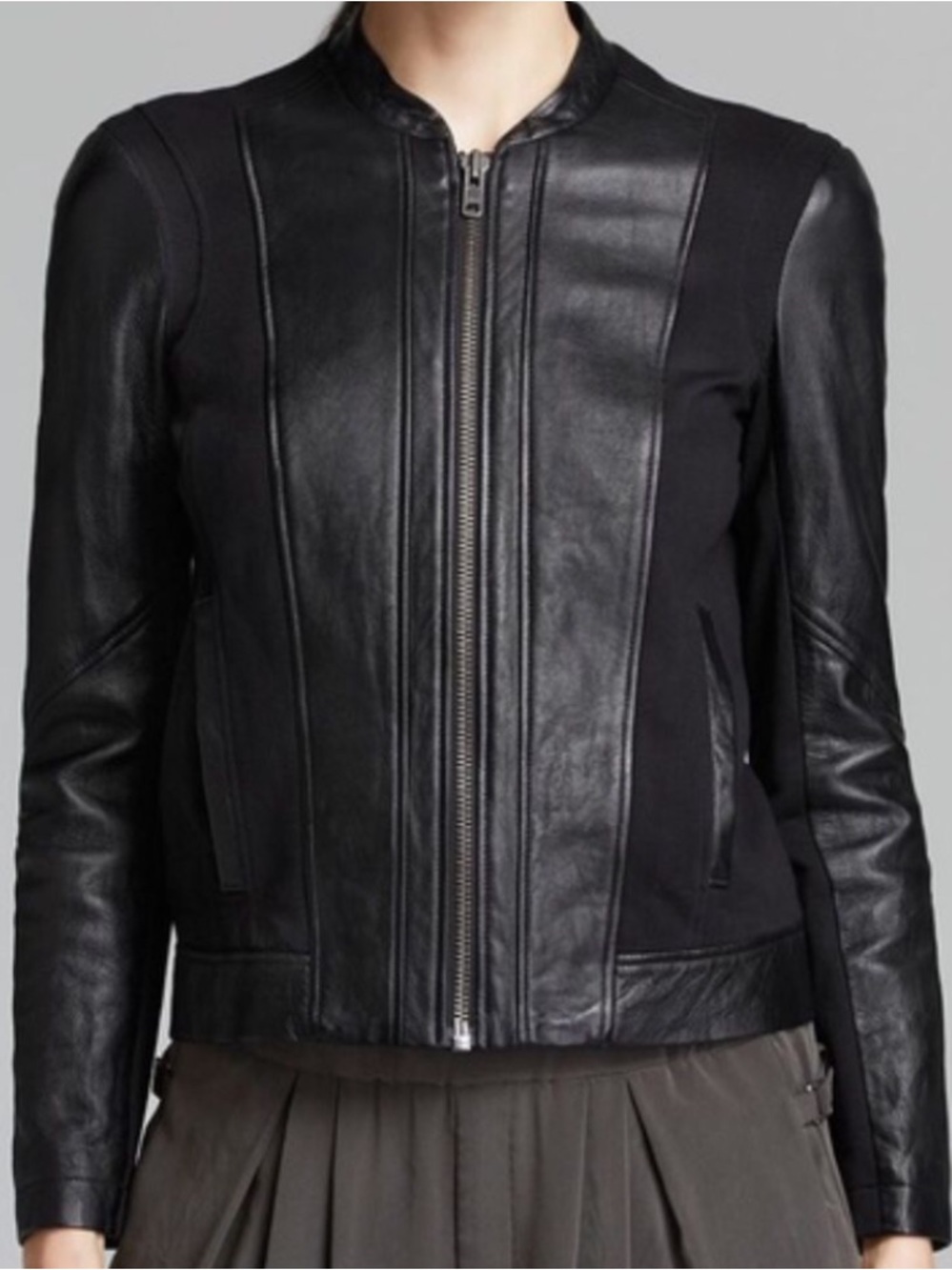 Helmut Lang Black Leather Moto Jacket